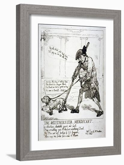 The Westminster Mendicant, 1784-Thomas Rowlandson-Framed Giclee Print