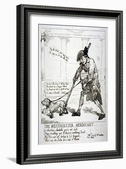 The Westminster Mendicant, 1784-Thomas Rowlandson-Framed Giclee Print