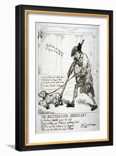 The Westminster Mendicant, 1784-Thomas Rowlandson-Framed Giclee Print