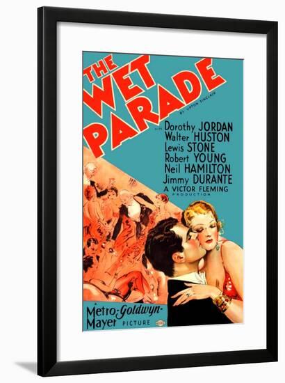 THE WET PARADE, from left on US poster art: Neil Hamilton, Myrna Loy, 1932-null-Framed Art Print