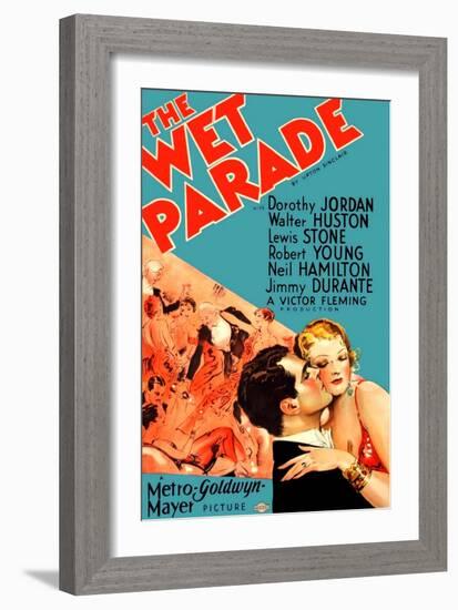 THE WET PARADE, from left on US poster art: Neil Hamilton, Myrna Loy, 1932-null-Framed Art Print