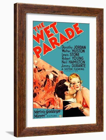 THE WET PARADE, from left on US poster art: Neil Hamilton, Myrna Loy, 1932-null-Framed Art Print