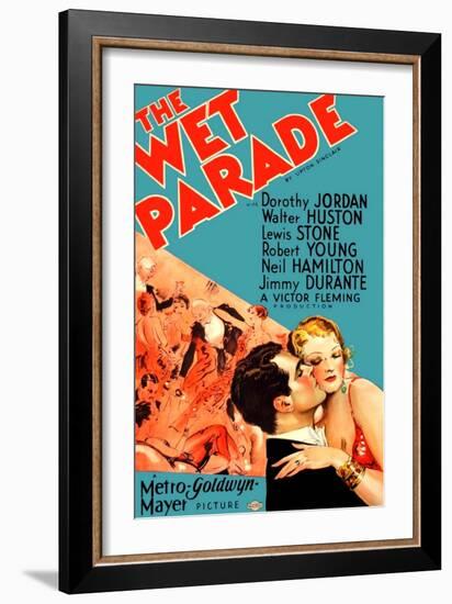 THE WET PARADE, from left on US poster art: Neil Hamilton, Myrna Loy, 1932-null-Framed Art Print