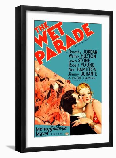 THE WET PARADE, from left on US poster art: Neil Hamilton, Myrna Loy, 1932-null-Framed Art Print