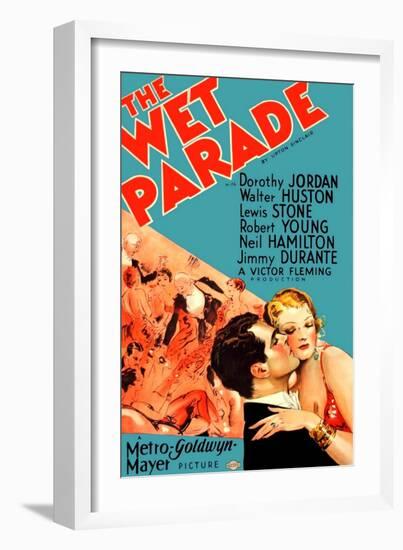 THE WET PARADE, from left on US poster art: Neil Hamilton, Myrna Loy, 1932-null-Framed Art Print