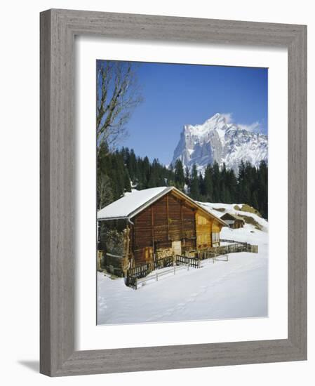 The Wetterhorn Mountain from Above Grindelwald, Bernese Oberland, Swiss Alps, Switzerland-R H Productions-Framed Photographic Print