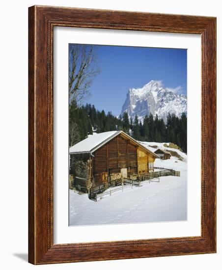 The Wetterhorn Mountain from Above Grindelwald, Bernese Oberland, Swiss Alps, Switzerland-R H Productions-Framed Photographic Print