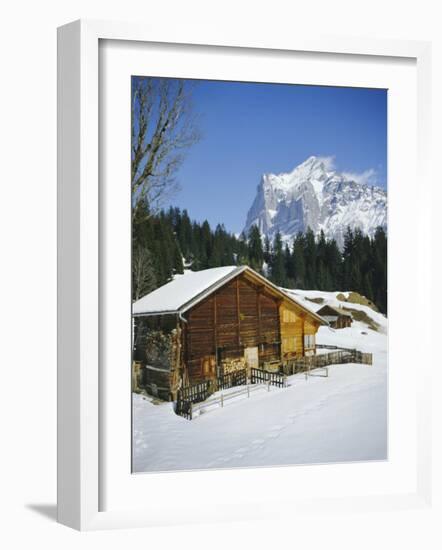 The Wetterhorn Mountain from Above Grindelwald, Bernese Oberland, Swiss Alps, Switzerland-R H Productions-Framed Photographic Print