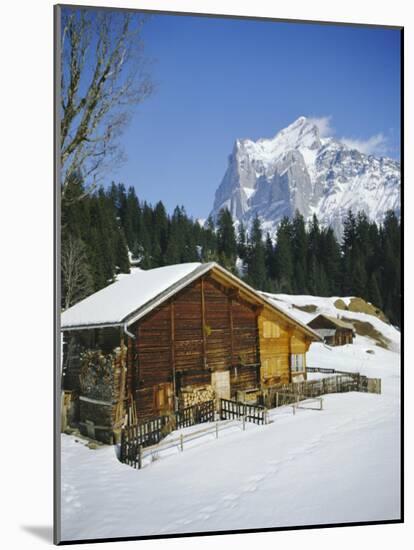 The Wetterhorn Mountain from Above Grindelwald, Bernese Oberland, Swiss Alps, Switzerland-R H Productions-Mounted Photographic Print