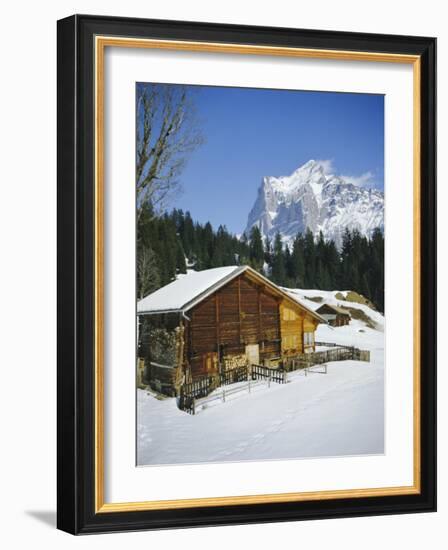 The Wetterhorn Mountain from Above Grindelwald, Bernese Oberland, Swiss Alps, Switzerland-R H Productions-Framed Photographic Print