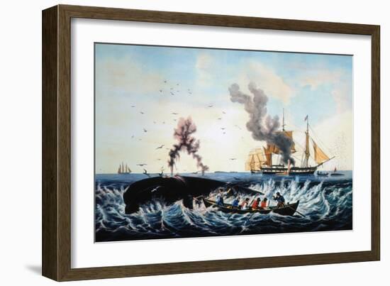 The Whale Fishery-Currier & Ives-Framed Giclee Print