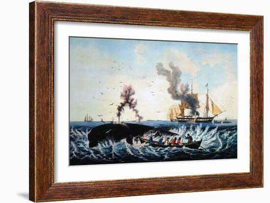 The Whale Fishery-Currier & Ives-Framed Giclee Print