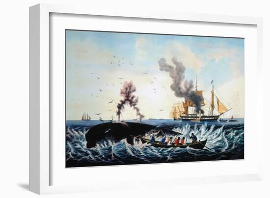 The Whale Fishery-Currier & Ives-Framed Giclee Print