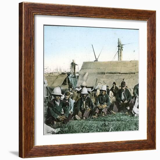 The Wharf Landing of French Troops, Canton (China), 1860-Leon, Levy et Fils-Framed Photographic Print