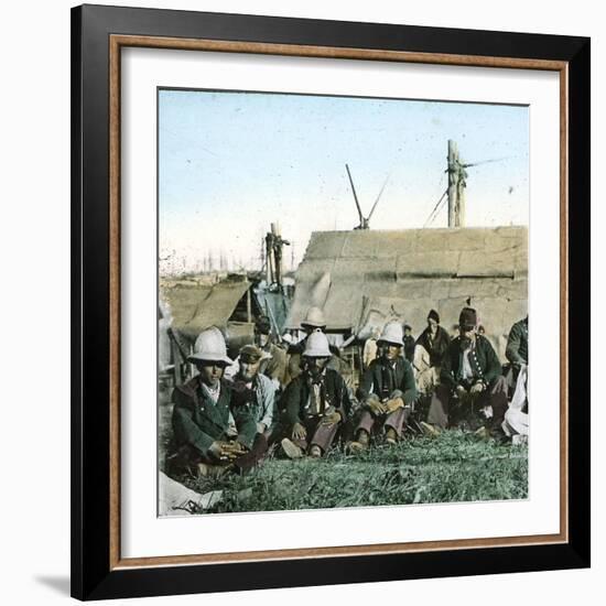 The Wharf Landing of French Troops, Canton (China), 1860-Leon, Levy et Fils-Framed Photographic Print