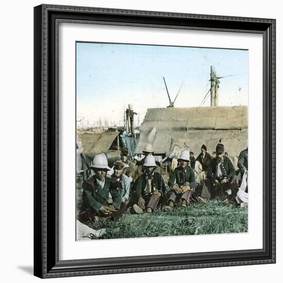 The Wharf Landing of French Troops, Canton (China), 1860-Leon, Levy et Fils-Framed Photographic Print