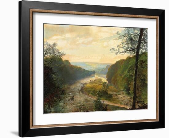 The Wharfe Valley, with Barden Tower Beyond, 1870s-John Atkinson Grimshaw-Framed Giclee Print