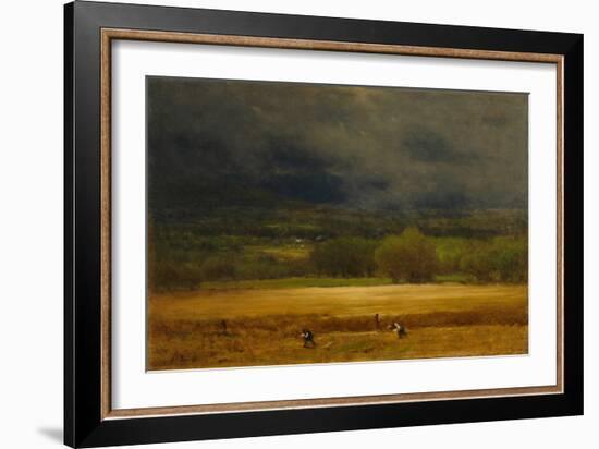 The Wheat Field, 1875-77, by George Inness, 1825-1894, American landscape painting,-George Inness-Framed Art Print