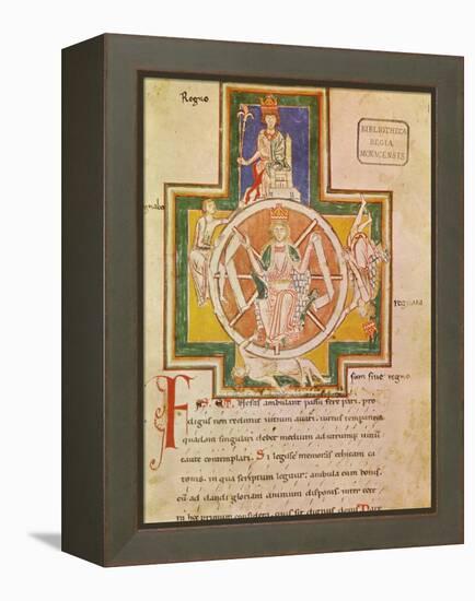 The Wheel of Fortune (Rota Fortuna) from Carmina Burana, Ca 1230-null-Framed Premier Image Canvas