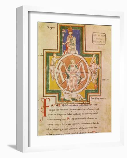 The Wheel of Fortune (Rota Fortuna) from Carmina Burana, Ca 1230-null-Framed Giclee Print