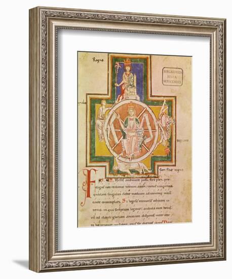 The Wheel of Fortune (Rota Fortuna) from Carmina Burana, Ca 1230-null-Framed Giclee Print