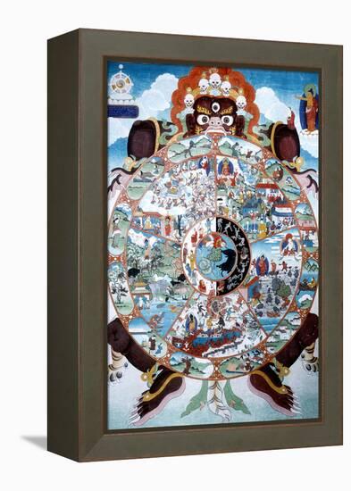 The Wheel of Life, Tibet, 19th-20th Century-null-Framed Premier Image Canvas