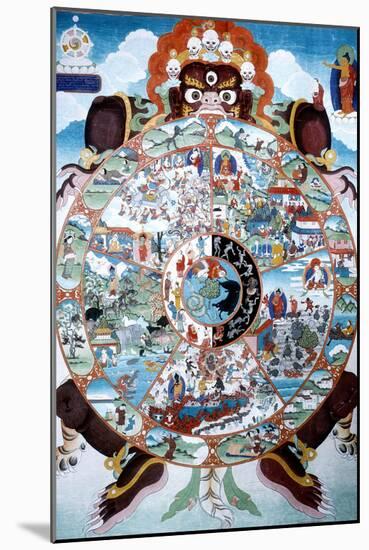 The Wheel of Life, Tibet, 19th-20th Century-null-Mounted Premium Giclee Print