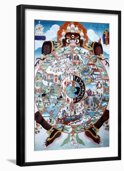 The Wheel of Life, Tibet, 19th-20th Century-null-Framed Giclee Print