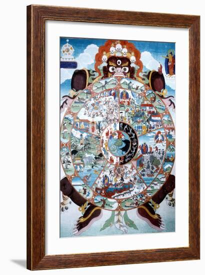 The Wheel of Life, Tibet, 19th-20th Century-null-Framed Giclee Print