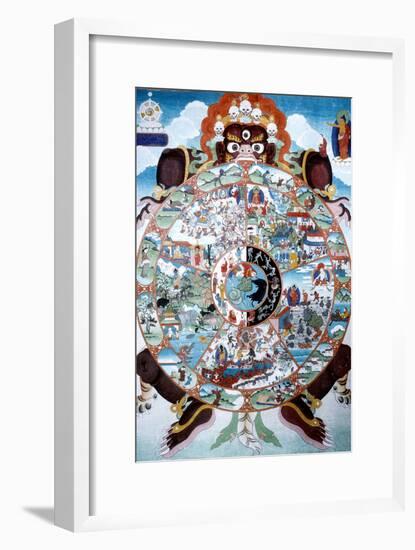 The Wheel of Life, Tibet, 19th-20th Century-null-Framed Giclee Print