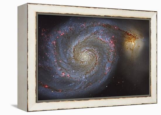 The Whirlpool Galaxy and its Companion Galaxy-null-Framed Premier Image Canvas