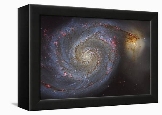 The Whirlpool Galaxy and its Companion Galaxy-null-Framed Premier Image Canvas