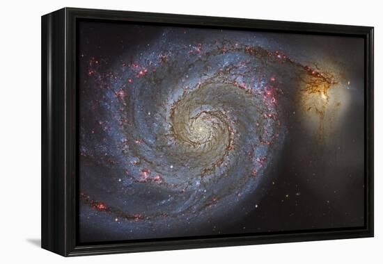 The Whirlpool Galaxy and its Companion Galaxy-null-Framed Premier Image Canvas