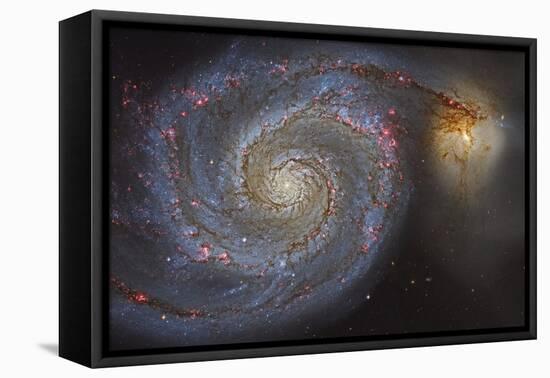 The Whirlpool Galaxy and its Companion Galaxy-null-Framed Premier Image Canvas