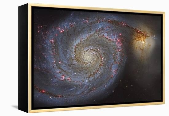 The Whirlpool Galaxy and its Companion Galaxy-null-Framed Premier Image Canvas