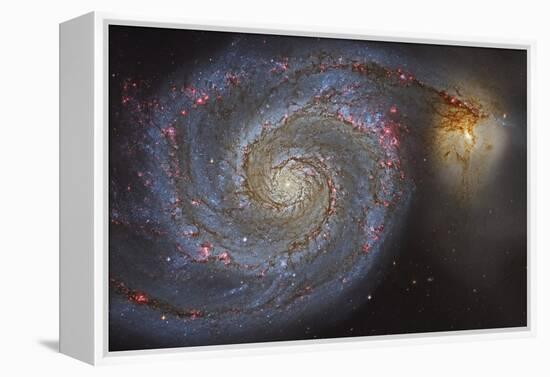 The Whirlpool Galaxy and its Companion Galaxy-null-Framed Premier Image Canvas