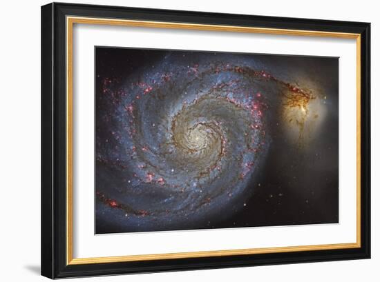 The Whirlpool Galaxy and its Companion Galaxy-null-Framed Photographic Print