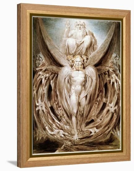The Whirlwind: Ezekiel's Vision-William Blake-Framed Premier Image Canvas