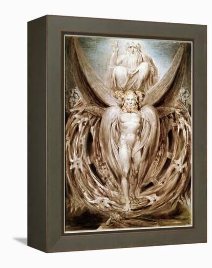 The Whirlwind: Ezekiel's Vision-William Blake-Framed Premier Image Canvas