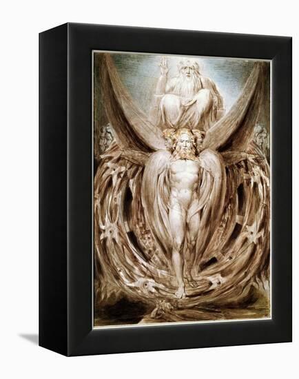 The Whirlwind: Ezekiel's Vision-William Blake-Framed Premier Image Canvas