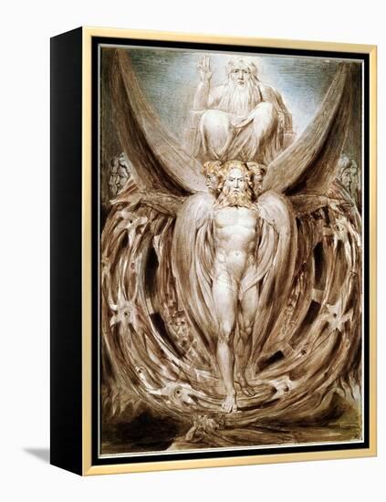 The Whirlwind: Ezekiel's Vision-William Blake-Framed Premier Image Canvas
