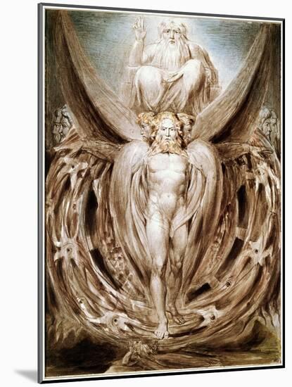 The Whirlwind: Ezekiel's Vision-William Blake-Mounted Giclee Print