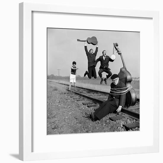 The Whiskey Hill Singers, Singing One of Their Songs, "Railroad Bill"-Ralph Crane-Framed Premium Photographic Print