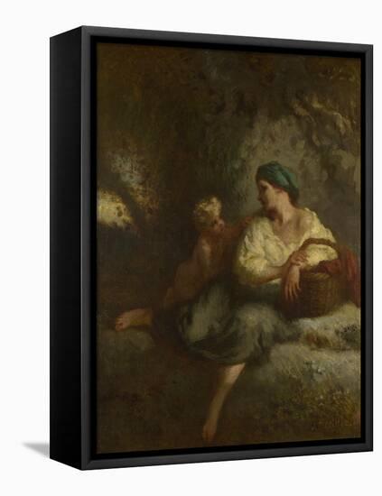 The Whisper, C. 1846-Jean-François Millet-Framed Premier Image Canvas