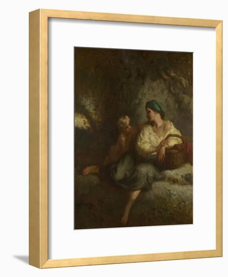 The Whisper, C. 1846-Jean-François Millet-Framed Giclee Print