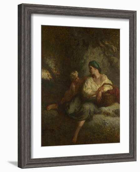 The Whisper, C. 1846-Jean-François Millet-Framed Giclee Print