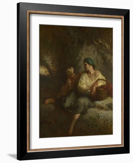 The Whisper, C. 1846-Jean-François Millet-Framed Giclee Print