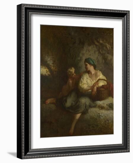 The Whisper, C. 1846-Jean-François Millet-Framed Giclee Print