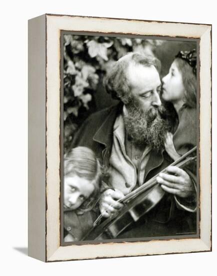 The Whisper of the Rose, a Portrait of George Frederick Watts-Julia Margaret Cameron-Framed Premier Image Canvas