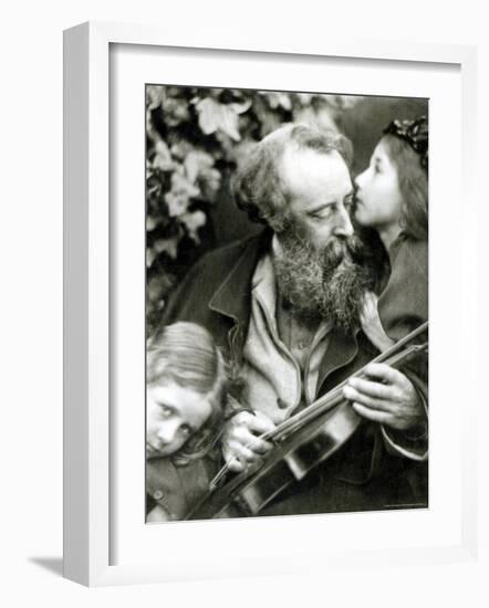 The Whisper of the Rose, a Portrait of George Frederick Watts-Julia Margaret Cameron-Framed Photographic Print